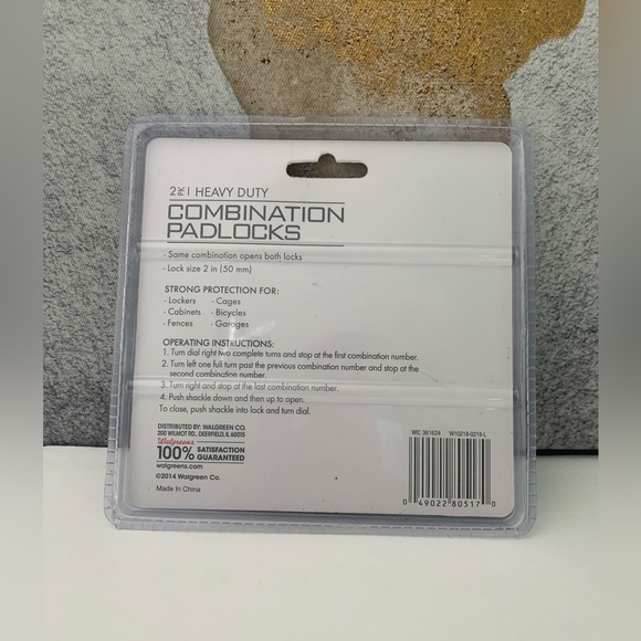 2pk. Heavy duty Combination Padlocks - Picture 2 of 2